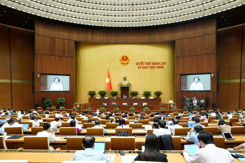 Toàn cảnh phiên họp. Ảnh Quốc hội