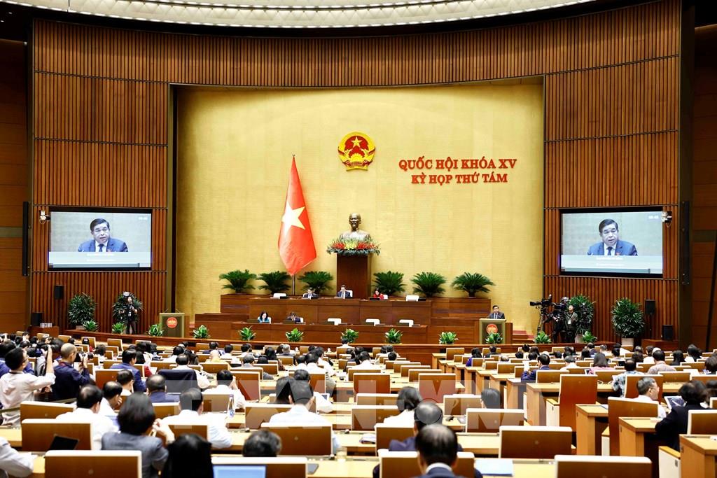 Quốc hội thảo luận về dự thảo Luật Thuế giá trị gia tăng (sửa đổi). Ảnh: Doãn Tấn - TTXVN